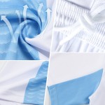 Sports Shape White-Black Sublimation Uniform Jersey Soccer Blue Powder Geometric Custom